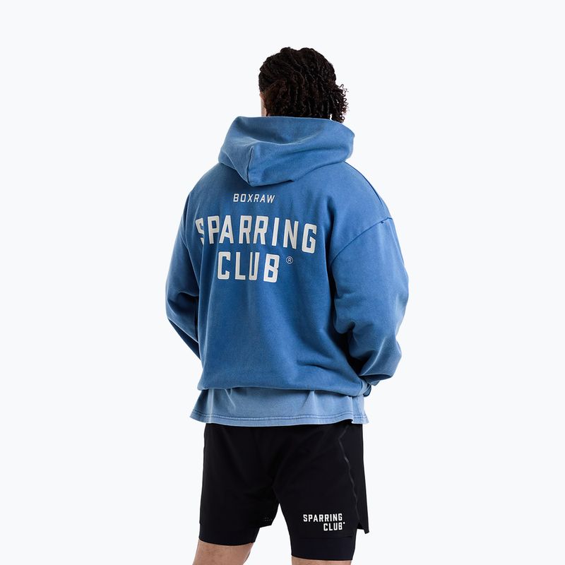 Herrenpullover BOXRAW Sparring Club Oversized Hoodie washed baby blue 3