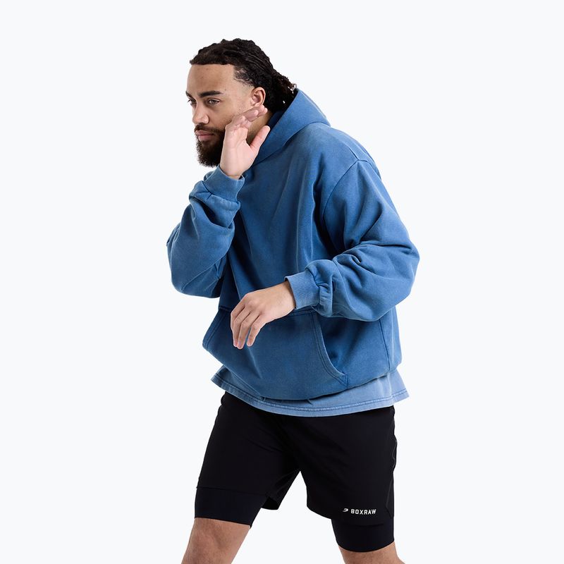 Herrenpullover BOXRAW Sparring Club Oversized Hoodie washed baby blue 4