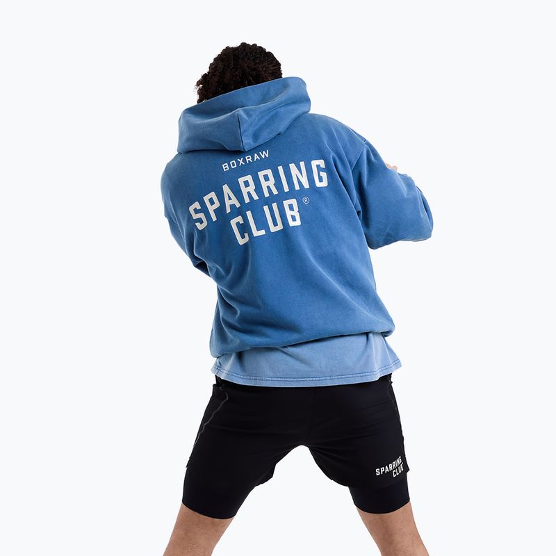 Herrenpullover BOXRAW Sparring Club Oversized Hoodie washed baby blue 5
