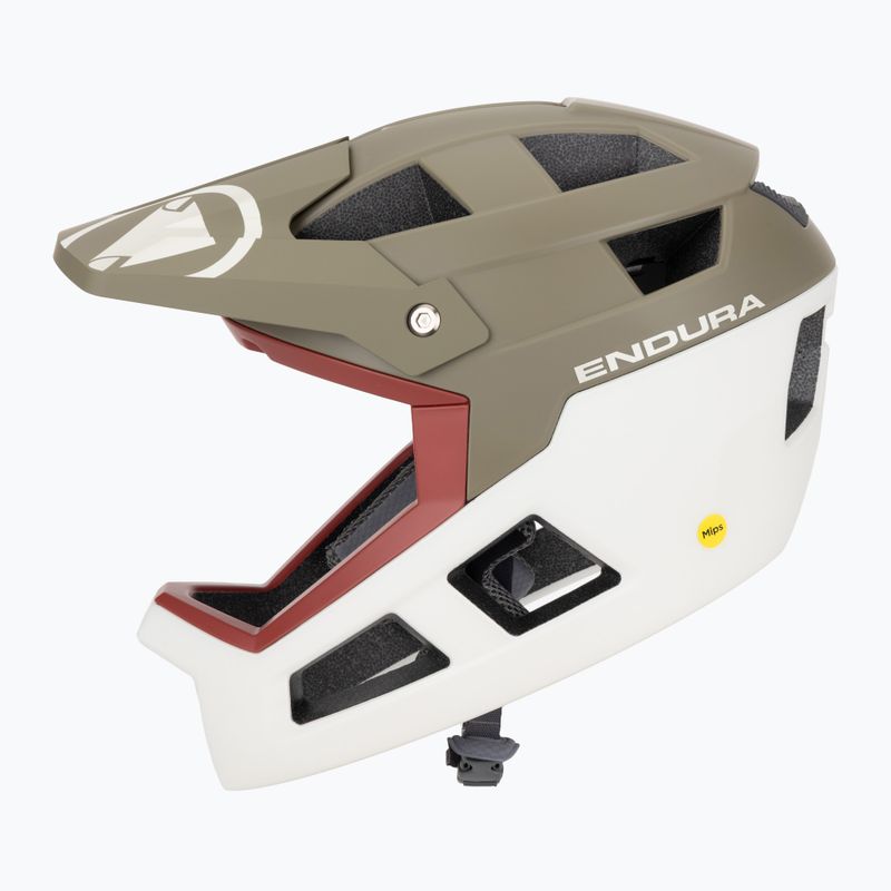 Endura Singletrack Full Face MIPS Fahrradhelm Tweed grün 3