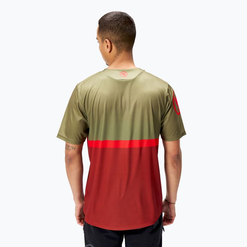 Herren Endura Singletrack II Core Tweed grün Fahrradtrikot 3