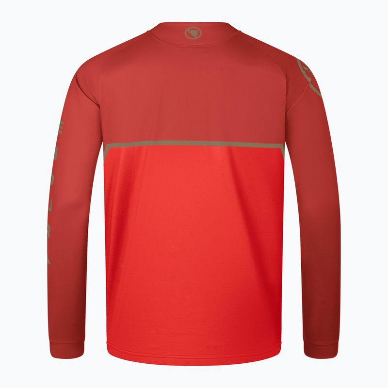 Herren Endura Core Gedruckt Flamme rot Radfahren Longsleeve 4