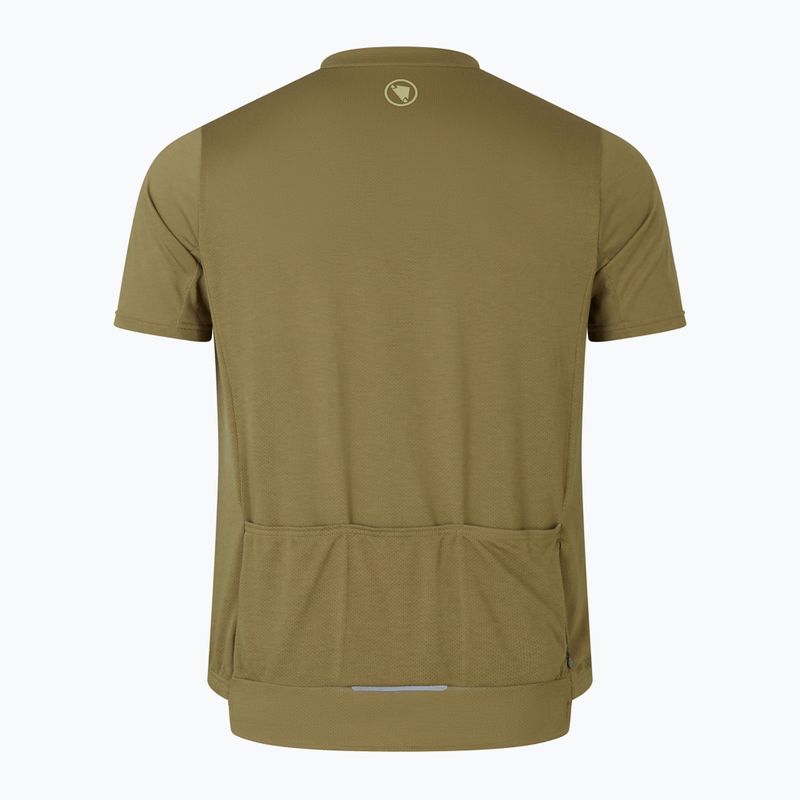 Herren-Radtrikot Endura Loop Zipped Tweed grün 2