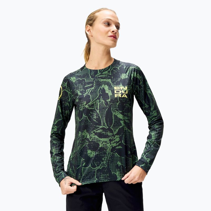 Damen Radfahren Longsleeve Endura Floral Ltd W schwarz