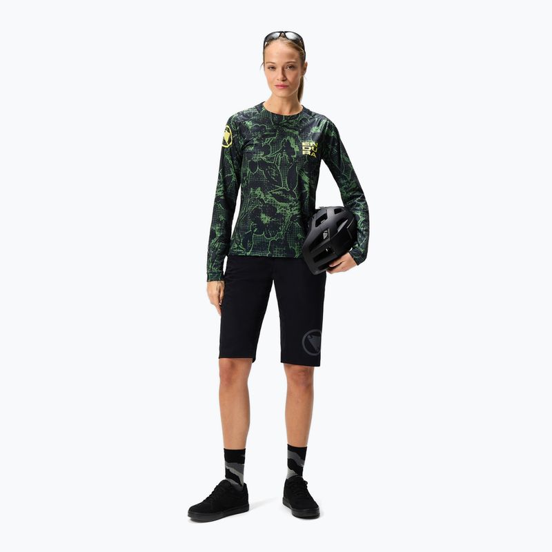 Damen Radfahren Longsleeve Endura Floral Ltd W schwarz 2