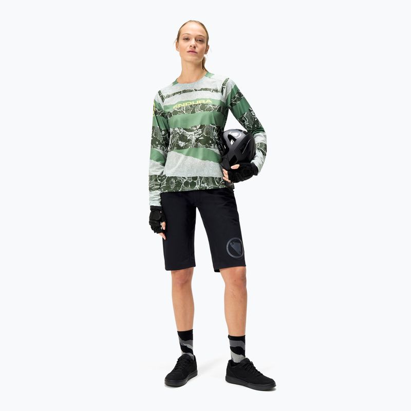 Damen Radfahren Longsleeve Endura Patchwork Ltd W machair grün 2