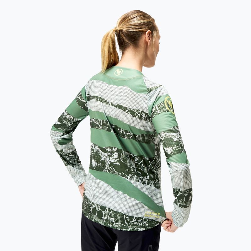 Damen Radfahren Longsleeve Endura Patchwork Ltd W machair grün 3