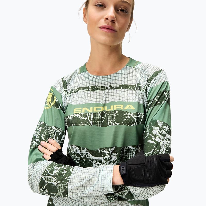 Damen Radfahren Longsleeve Endura Patchwork Ltd W machair grün 4