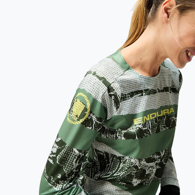 Damen Radfahren Longsleeve Endura Patchwork Ltd W machair grün 5