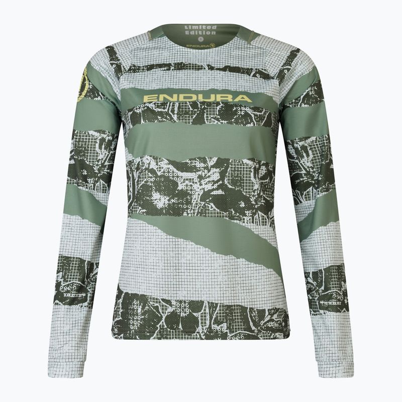Damen Radfahren Longsleeve Endura Patchwork Ltd W machair grün 6
