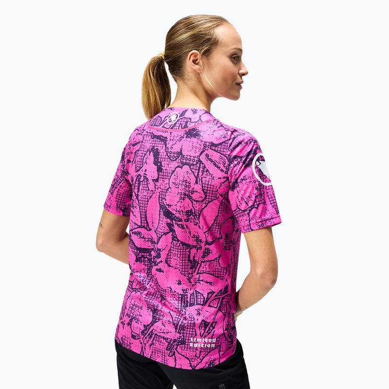 Frauen Radfahren Trikot Endura Grid Floral Ltd W rosa Pop 3