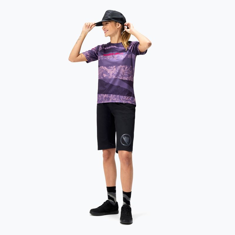 Damen Radfahren Trikot Endura Patchwork Ltd W Brombeere 2