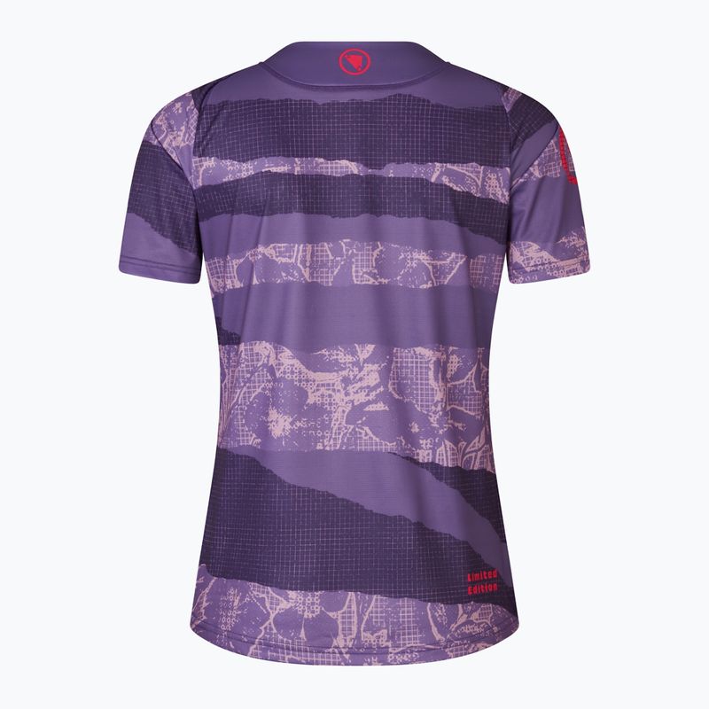 Damen Radfahren Trikot Endura Patchwork Ltd W Brombeere 5