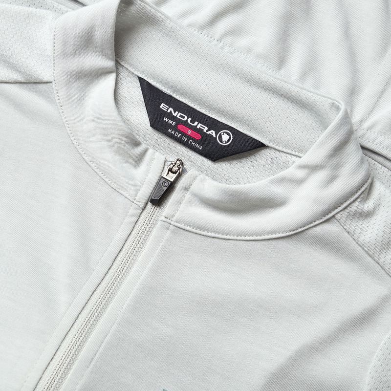 Frauen Radfahren Trikot Endura Loop Zipped mains grau 6