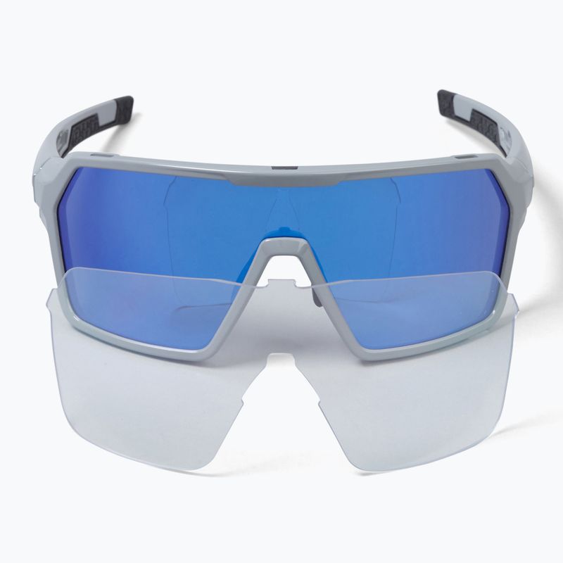 Endura Singletrack dreich grau/blau revo smoke/klar silber flash mirror Sonnenbrille 6