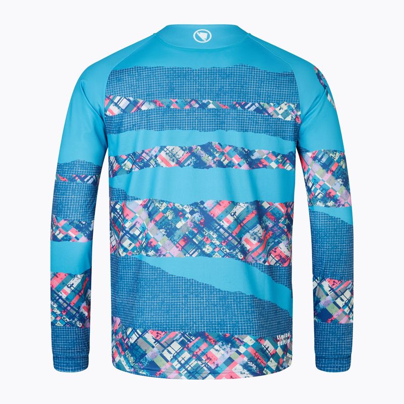Herren Endura Patchwork Ltd Gedruckt barra blau Radfahren Longsleeve 4