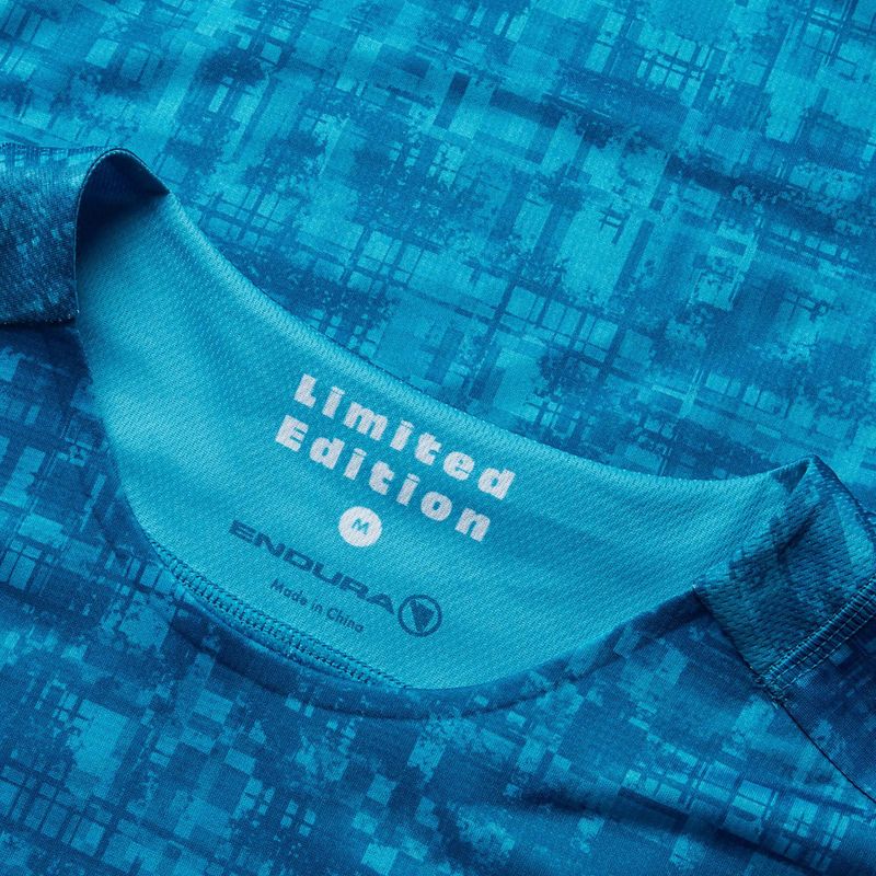 Herren-Radtrikot Endura Grid Ltd Gedruckt atlantic 6