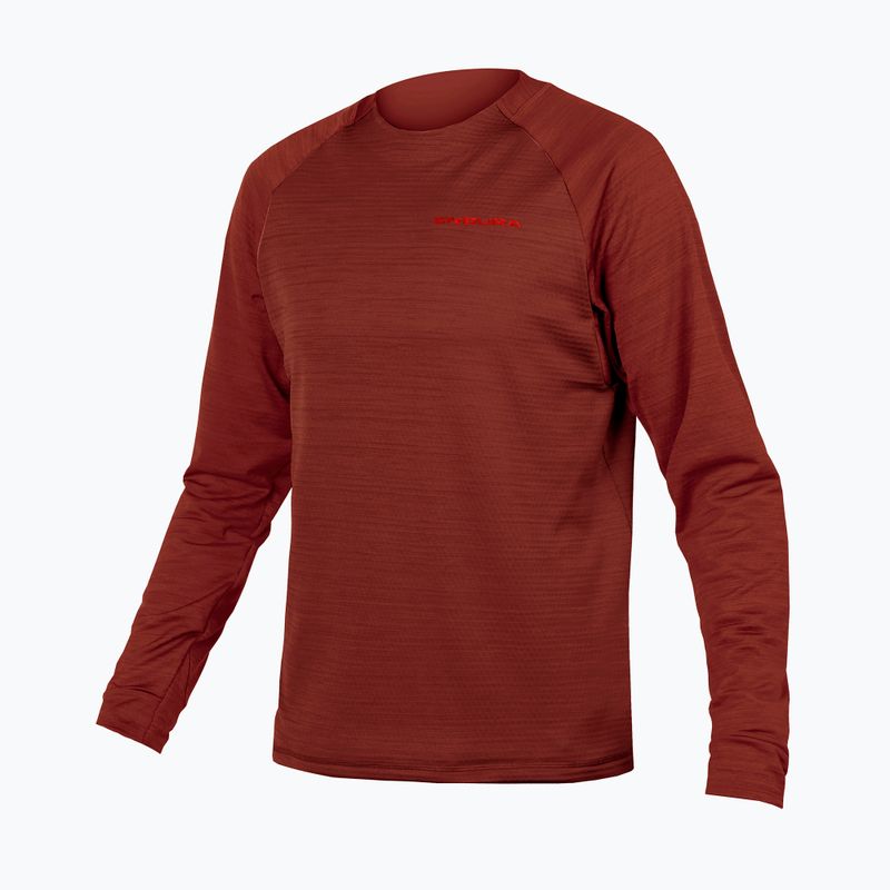 Herren Endura Singletrack Fleece Ziegel Radfahren Longsleeve