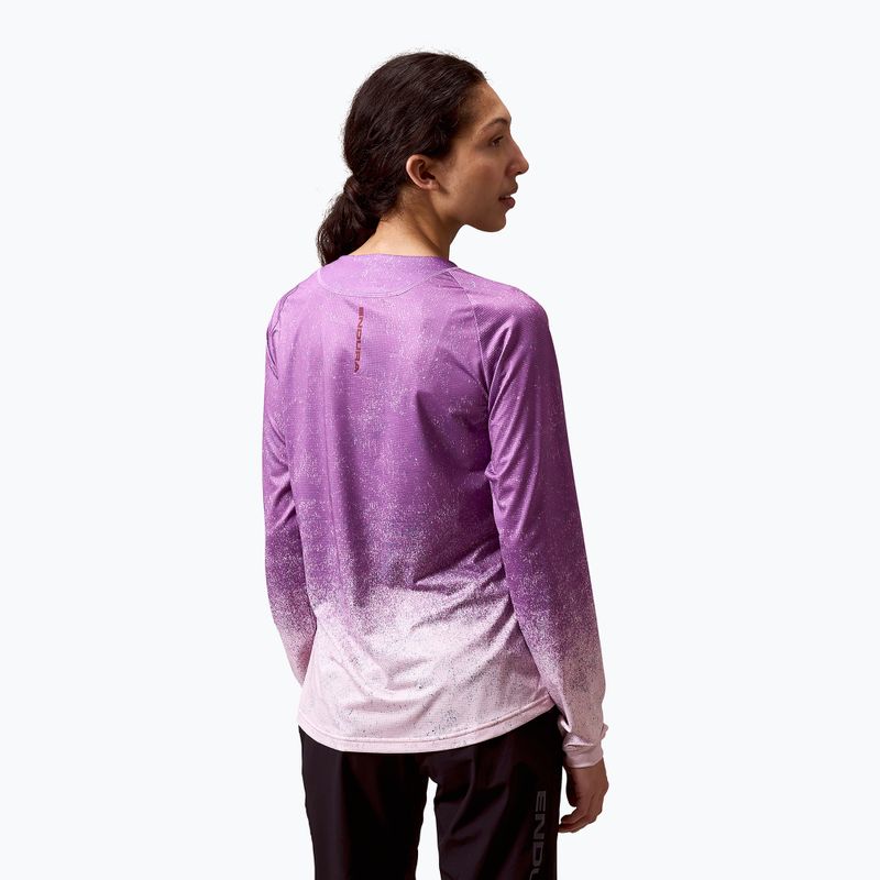 Damen Fahrrad-Langarmshirt Endura Singletrack Print W end purple 3