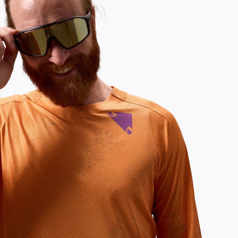 Fahrrad-Longsleeve Herren Endura Singletrack Print end orange 4