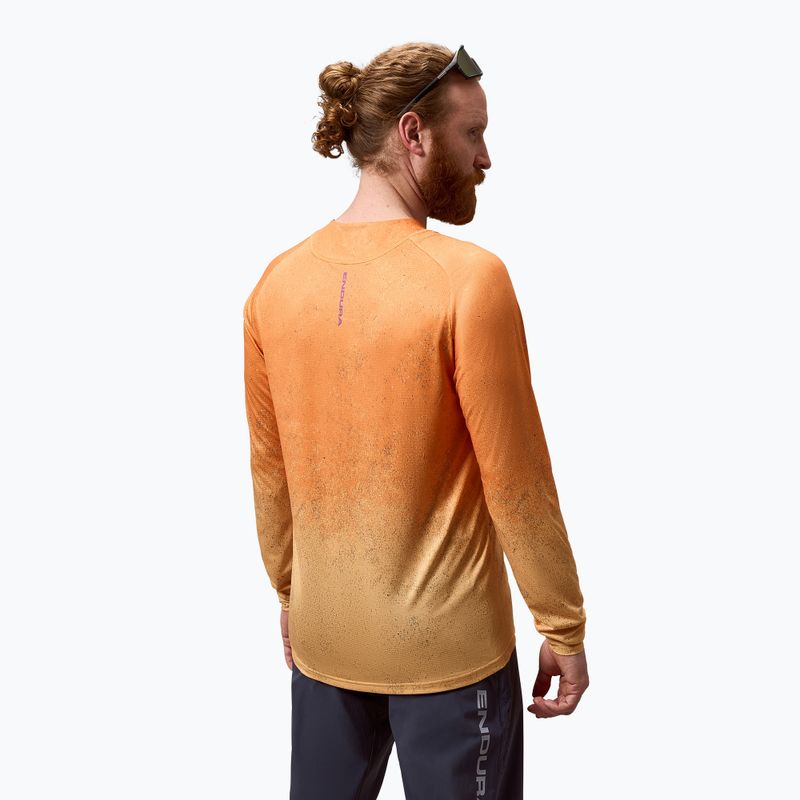 Fahrrad-Longsleeve Herren Endura Singletrack Print end orange 5