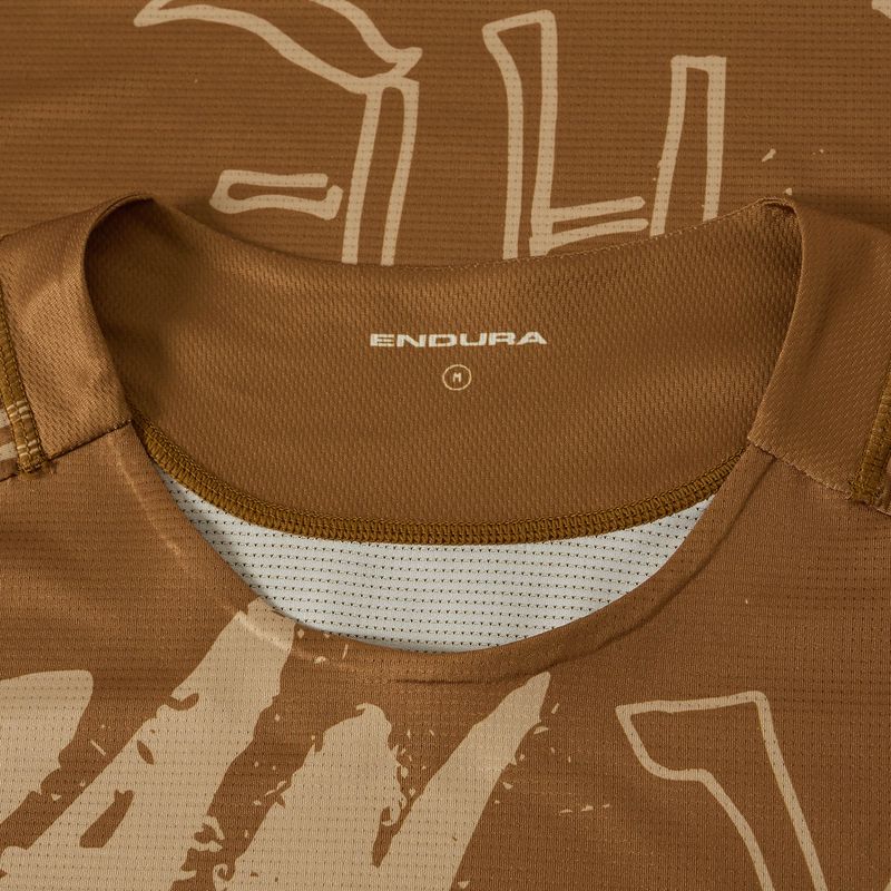Radtrikot Herren Endura Singletrack Print trail bronze 3