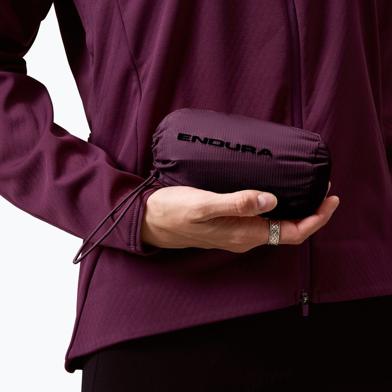 Damen-Fahrradjacke Endura Alltrack Race Cape black cherry 7