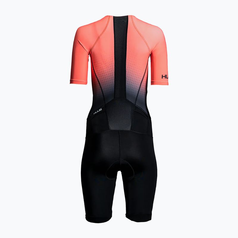 Damen-Triathlonanzug HUUB Commit Long Course Suit schwarz/koralle 2