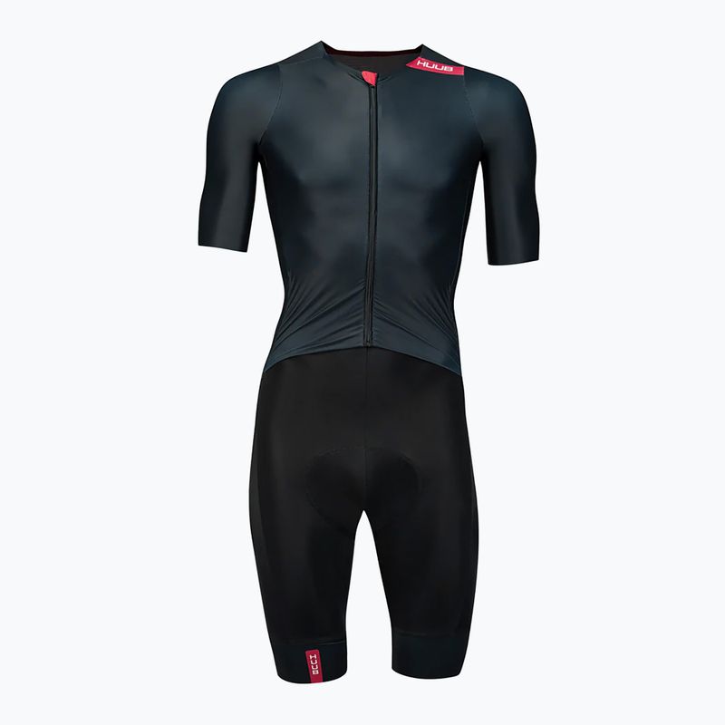 Fahrradanzug Herren HUUB Strada Road Speed Suit Smooth Sleeve black/red