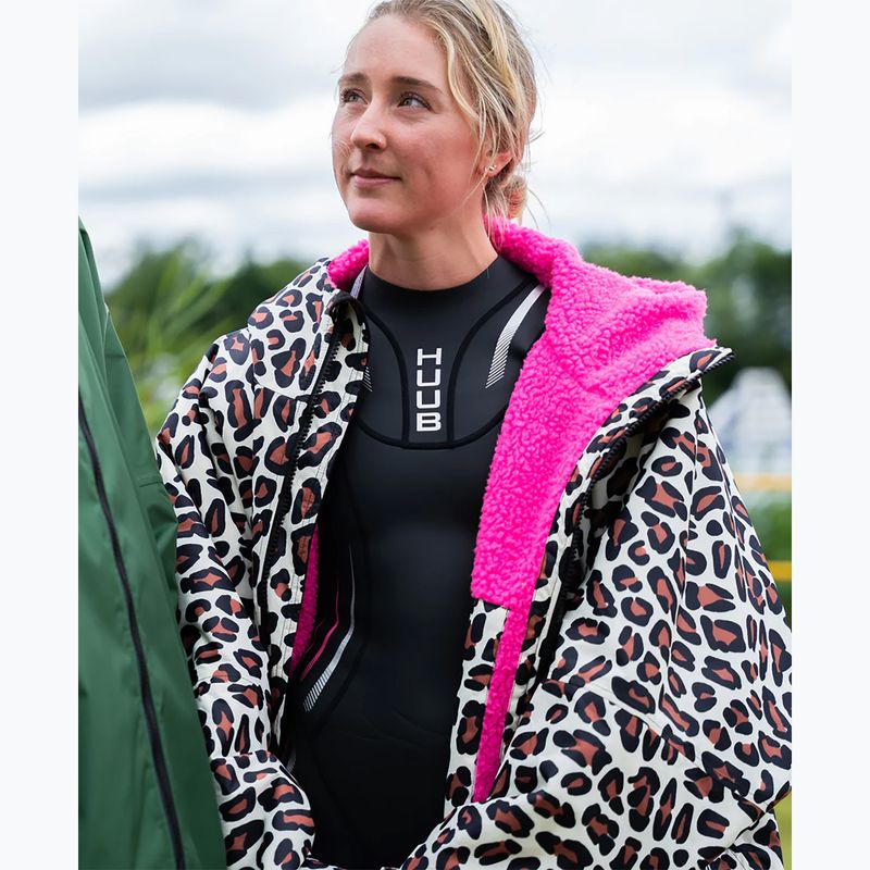 HUUB Bademantel Changing Robe leopard pink 3