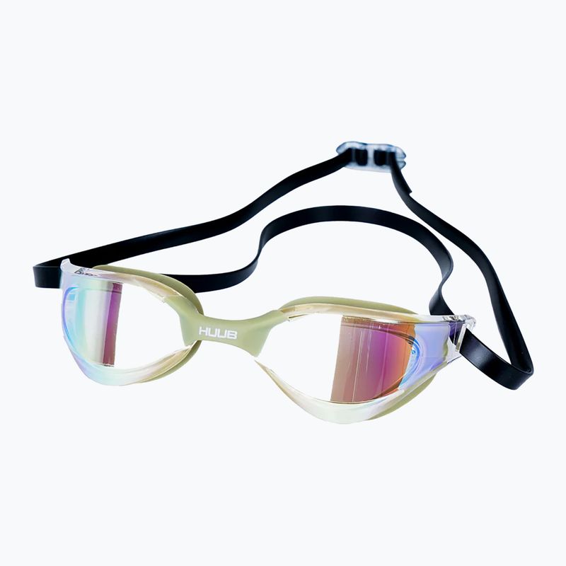 HUUB Thomas Lurz Salbei/Klargold Spiegel Schwimmbrille