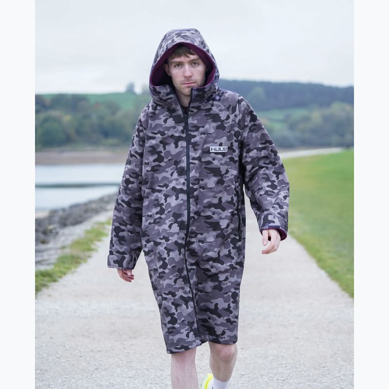 Mantel HUUB Changing Robe black grey camo 3