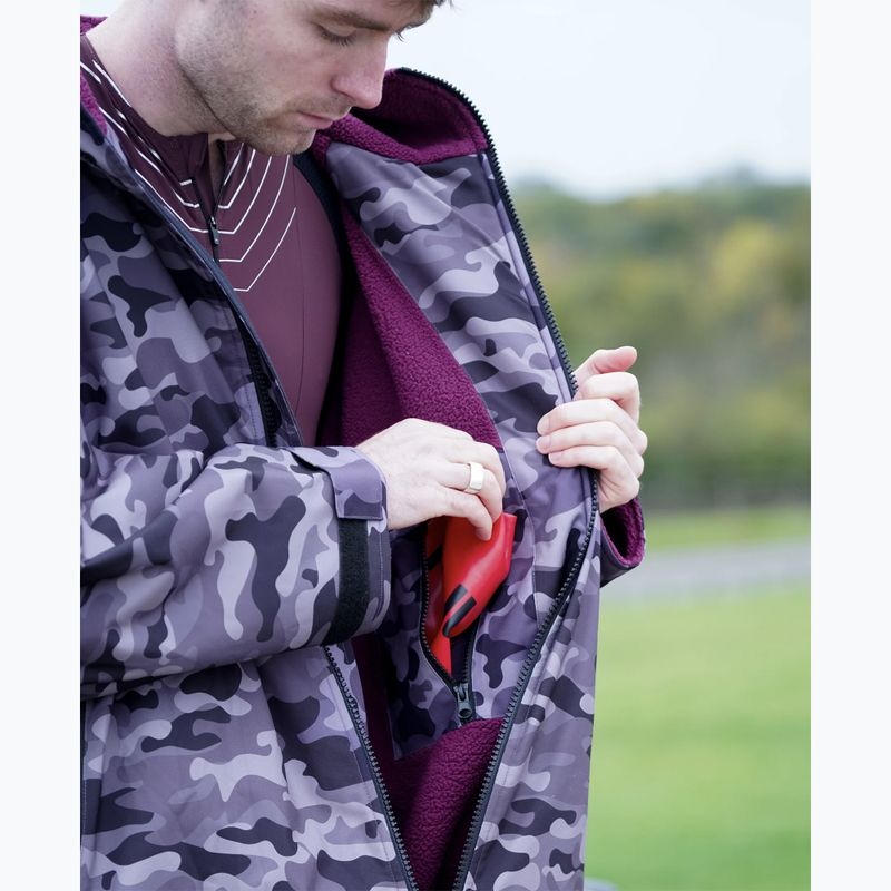 Mantel HUUB Changing Robe black grey camo 4