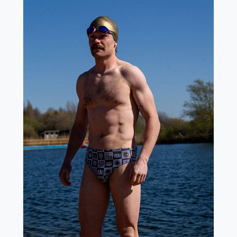 Herren-Schwimmhose HUUB Trunk Yee gray/orange 3