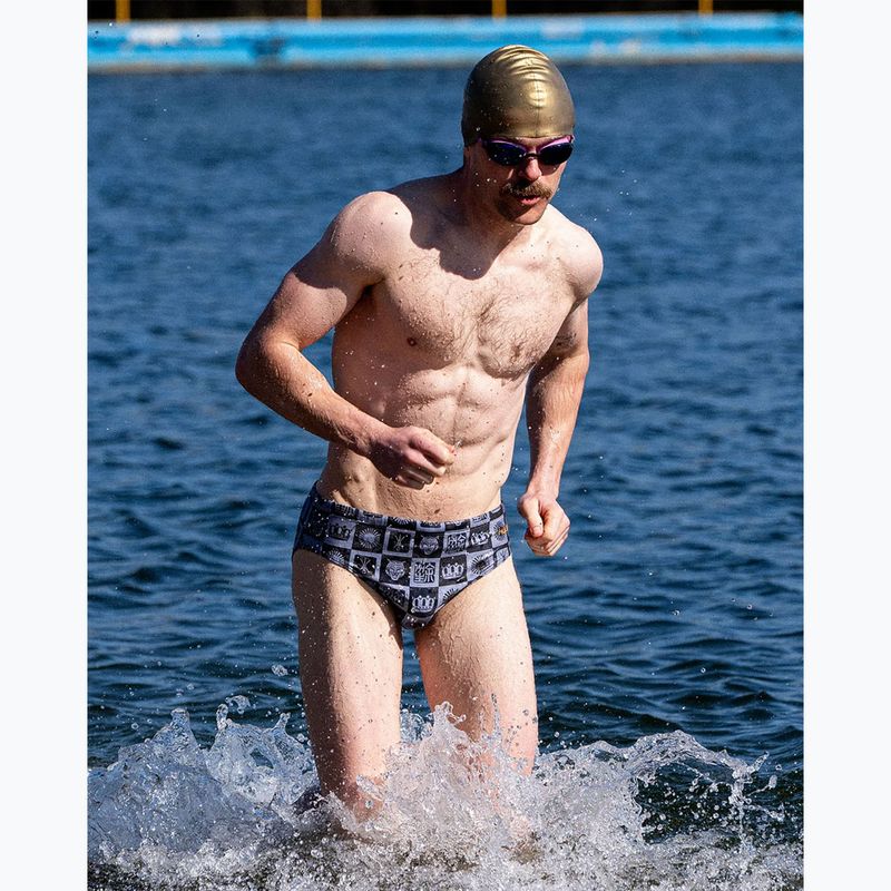 Herren-Schwimmhose HUUB Trunk Yee gray/orange 4