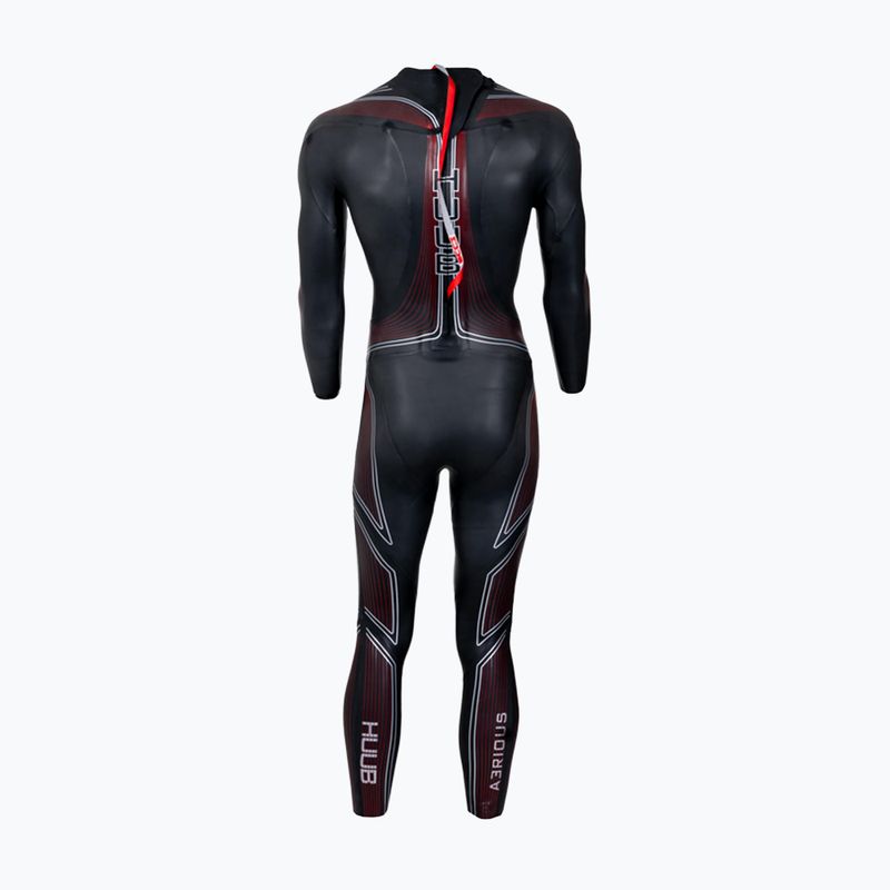 Herren Triathlonanzug aus Neopren HUUB Aerious III 3:5 black/red 3
