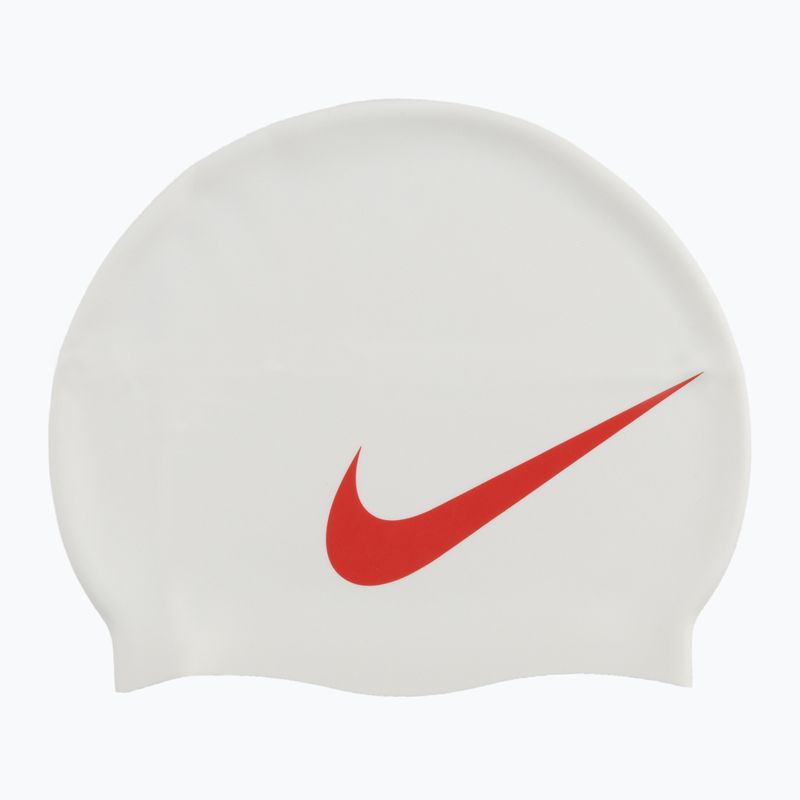 Nike BIG SWOOSH Badekappe weiß und rot NESS5173-173