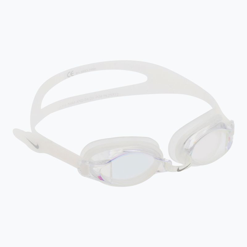 Nike CHROME MIRROR weiße Schwimmbrille NESS7152