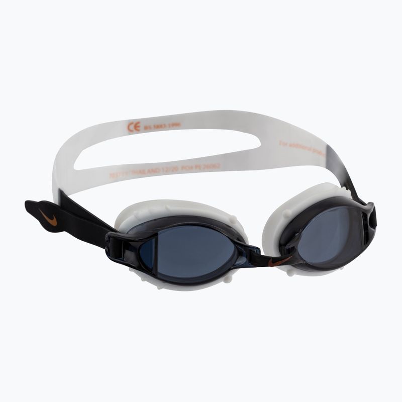 Nike CHROME JUNIOR Kinder Schwimmbrille schwarz und weiß NESSA188-014