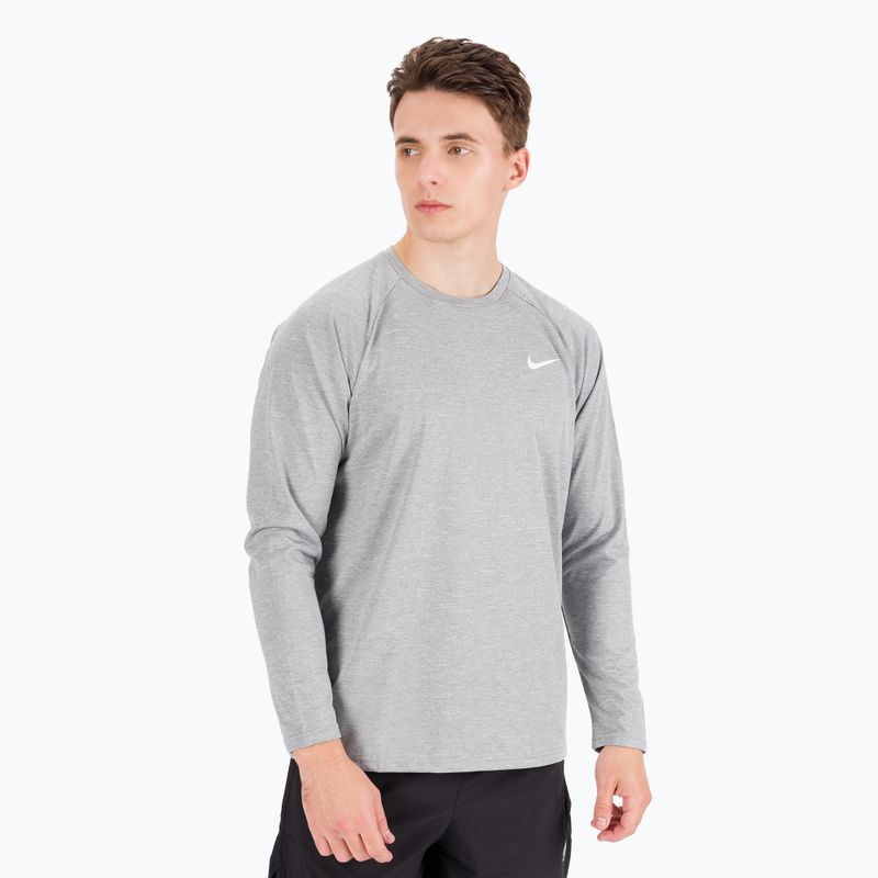 Herren-Trainings-Longsleeve Nike Heather hellgrau NESSA590-090