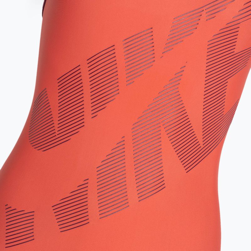 Einteiliger Damen-Badeanzug Nike Tilt Logo orange NESSA007 7