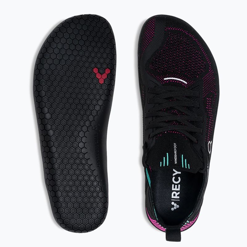 Damen-Barfußschuhe Vivobarefoot Primus Lite Knit obsidian/ vibrant pink 5