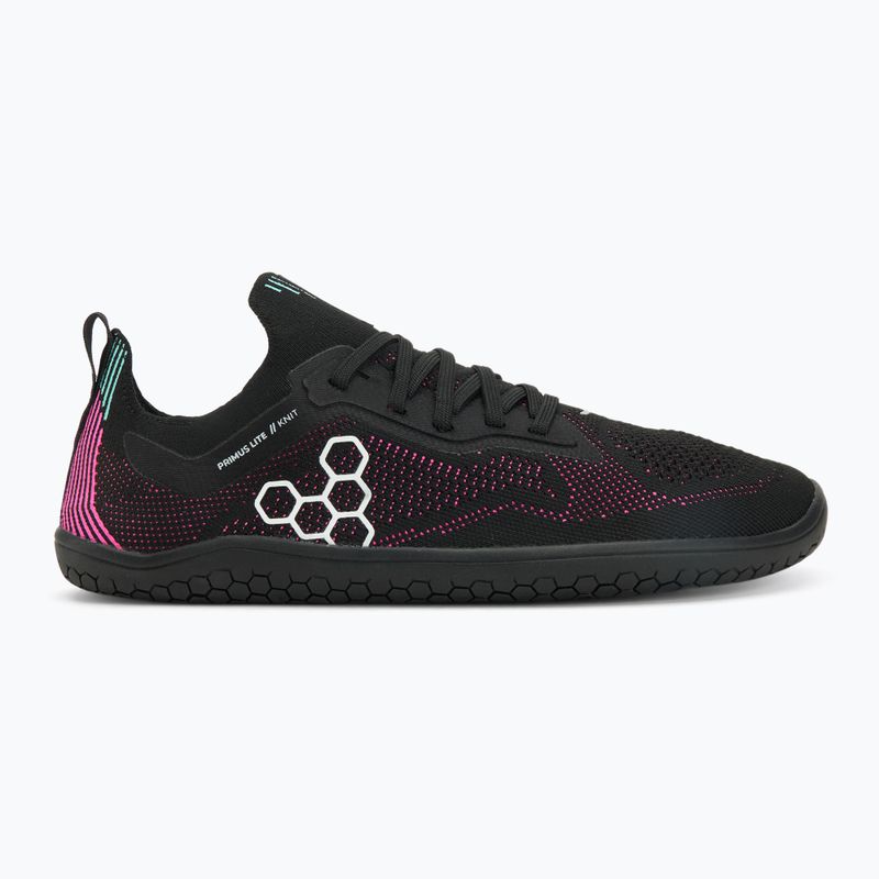 Damen-Barfußschuhe Vivobarefoot Primus Lite Knit obsidian/ vibrant pink 2