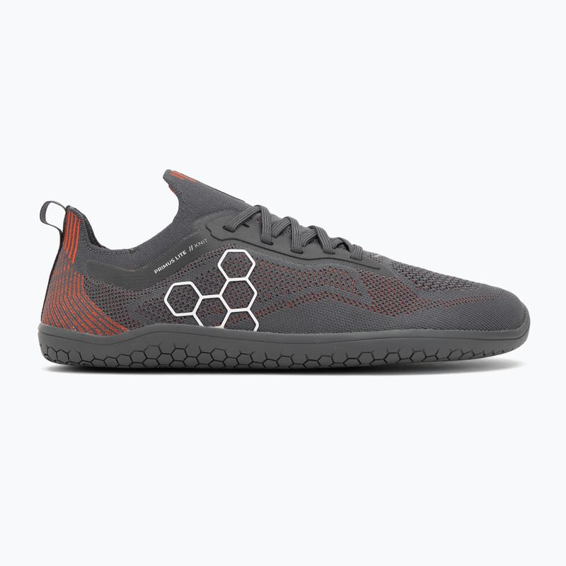 Herren-Barfußschuhe Vivobarefoot Primus Lite Knit obsidian/cherry tomato 2