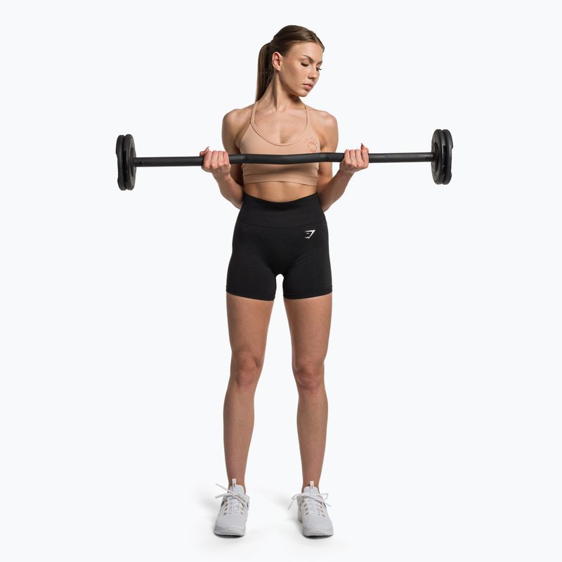 Damen Trainingsshorts Gymshark Vital Seamless schwarz meliert 2