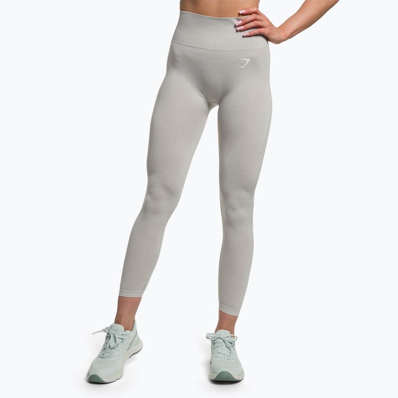 Damen Trainingsleggings Gymshark Vital Seamless hellgrau meliert