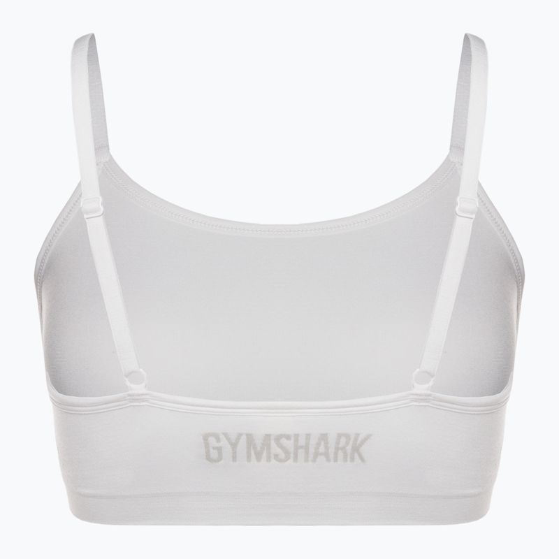 Gymshark Nahtloser Bralette High Neck Fitness-BH weiß