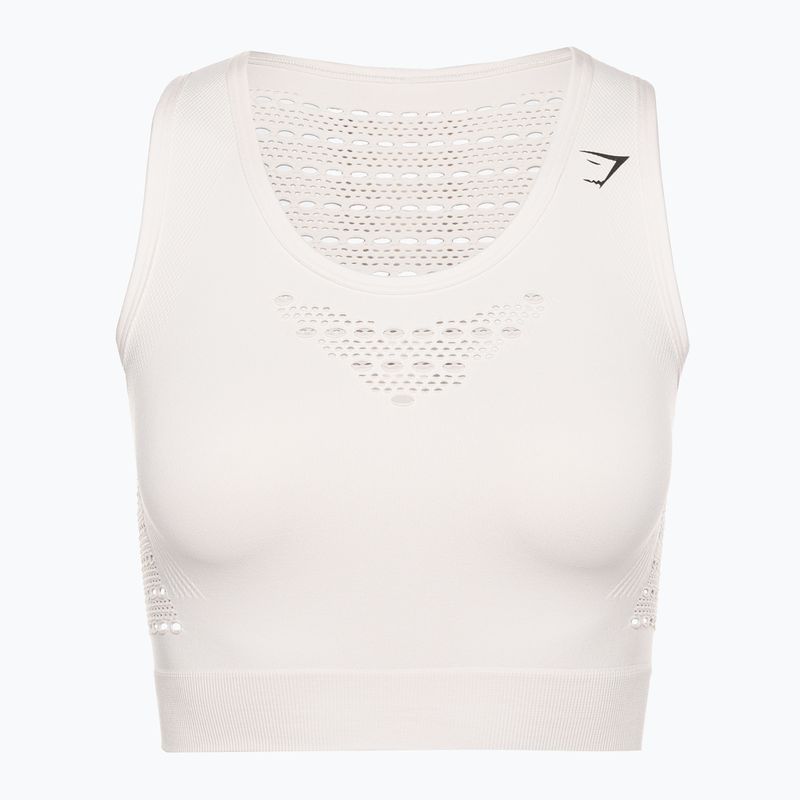 Women's Gymshark Energy Nahtloses Crop Top cremeweiß