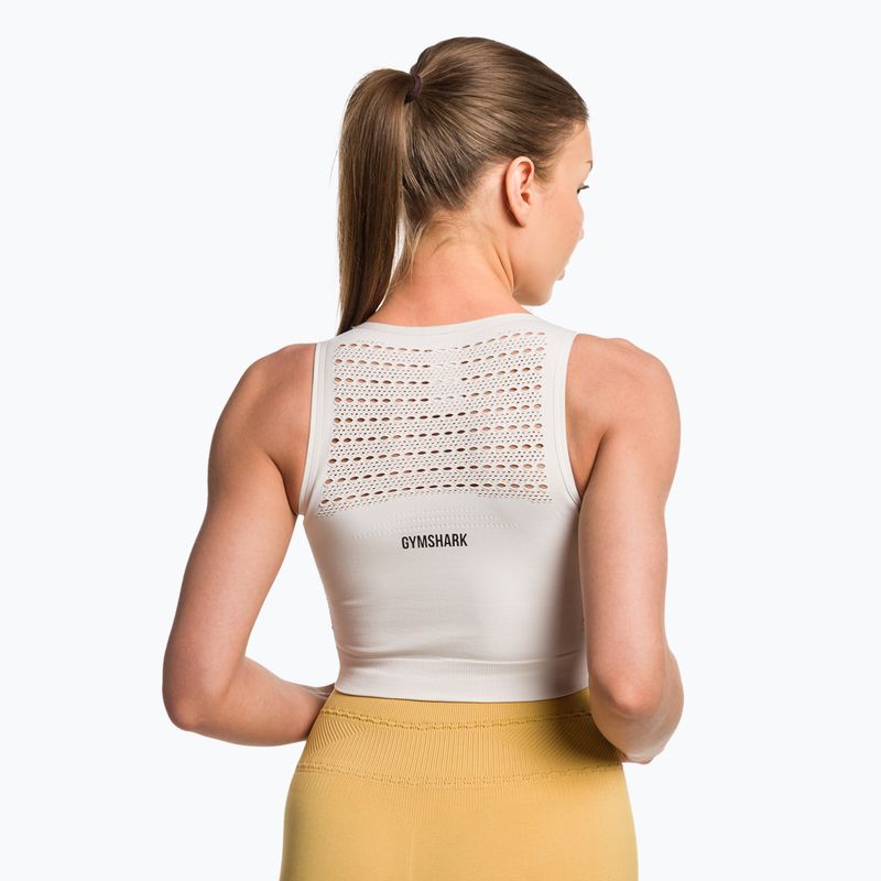 Women's Gymshark Energy Nahtloses Crop Top cremeweiß
