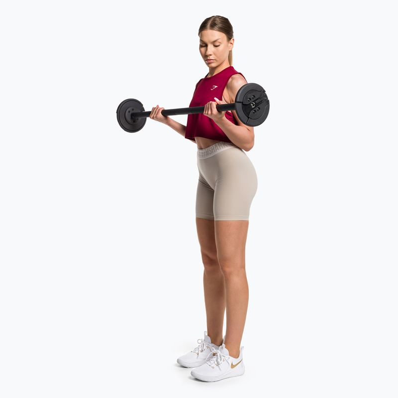 Damen Gymshark Fit Radfahren Trainingsshorts kieselgrau 2